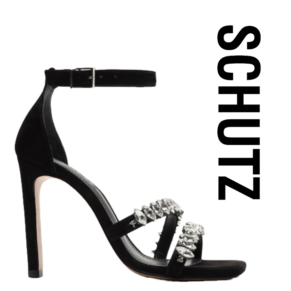 SCHUTZ Linsey Black Stiletto Size 8 M - Picture 2 of 2